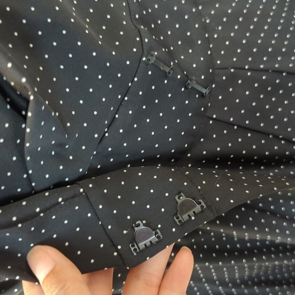 Diane von Furstenberg Polka Dot Halter Straight Leg Silk Jumpsuit Black White 4 - Picture 8 of 11